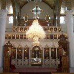 Интерьер кафедрального собора Успения Пресвятой Богородицы в Дамаске (Сирия)